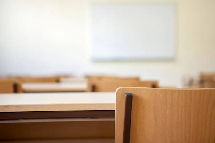School chairs and desks
