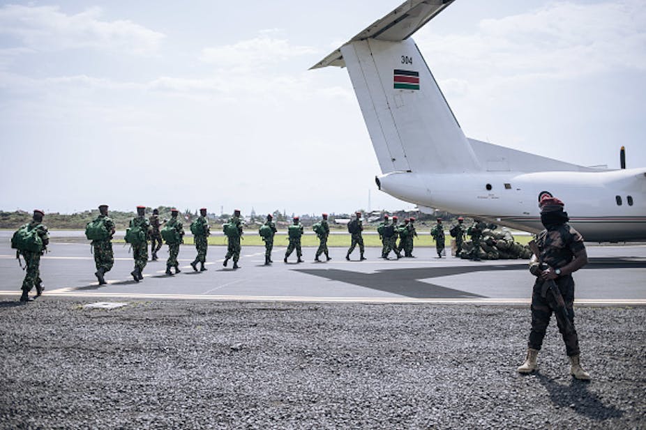 Photo of Burundi military personnel arriving in Goma, DRC