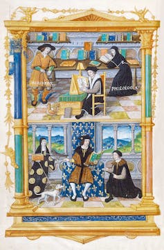 Enluminure dans un ouvrage de 1518 ou 1519 de Guillaume Budé