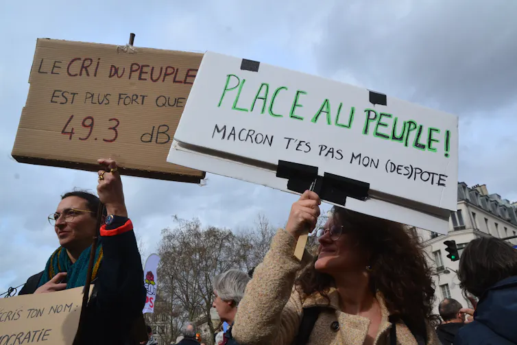 Immense manifestation du 23 mars 2023 en défense des retraites, à Paris, après l’usage du 49.3 par le gouvernement