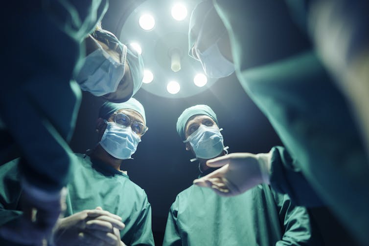 Surgeons in the operating theatre