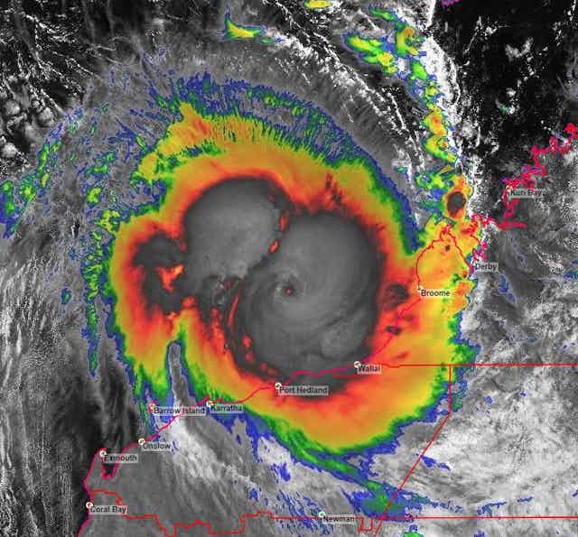 satellite image of cyclone