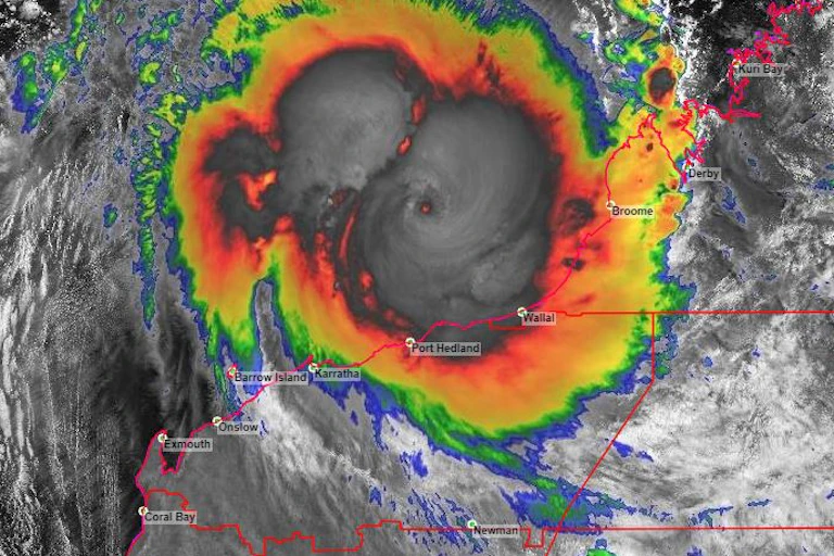 satellite image of cyclone