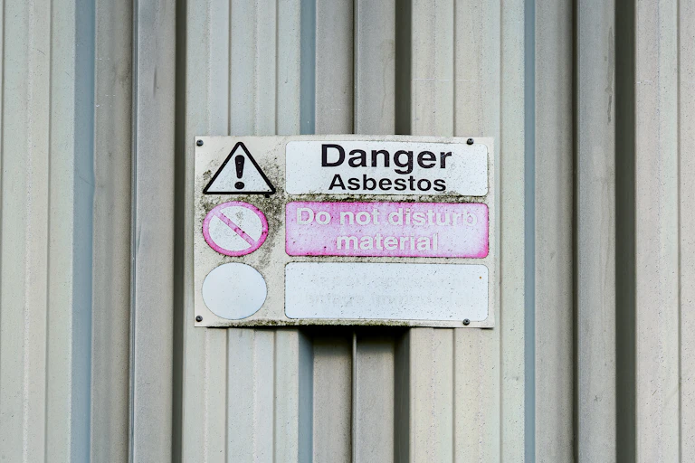 Asbestos warning signs