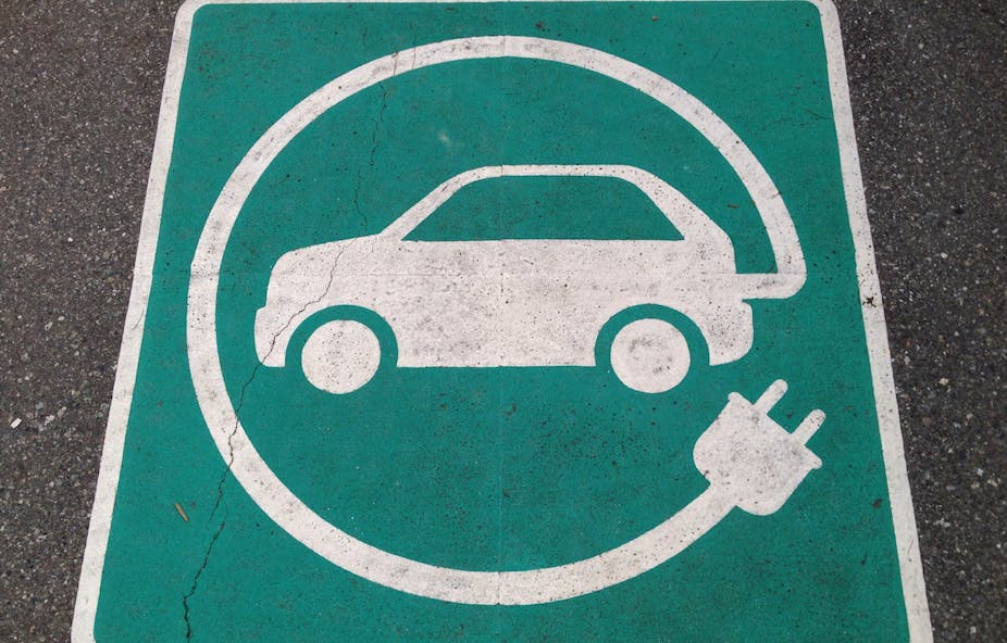 Symbole de voiture électrique