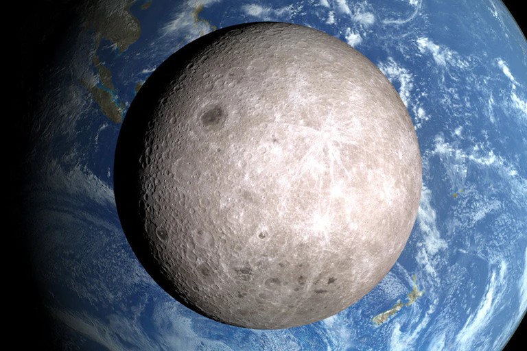 NASA visualisation of the lunar far side