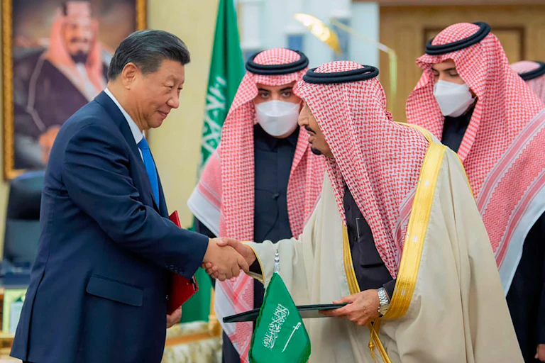 China's president Xi and Saudi Saudi king Salman
