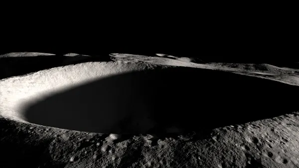Crateras permanentemente sombreadas nos pólos lunares podem eventualmente hospedar telescópios infravermelhos. LROC / ASU / NASA