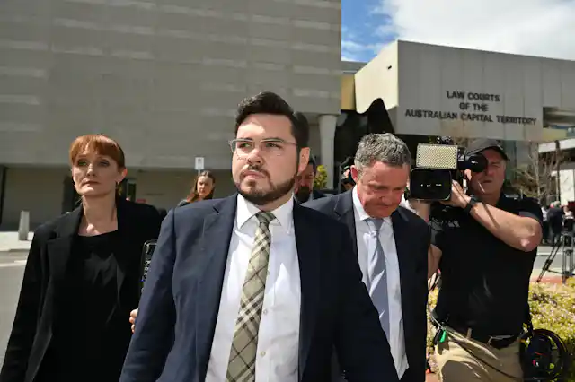 Bruce Lehrmann leaving the ACT Supreme Court in Canberra, October 27, 2022