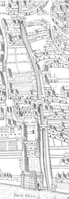 old map of London river