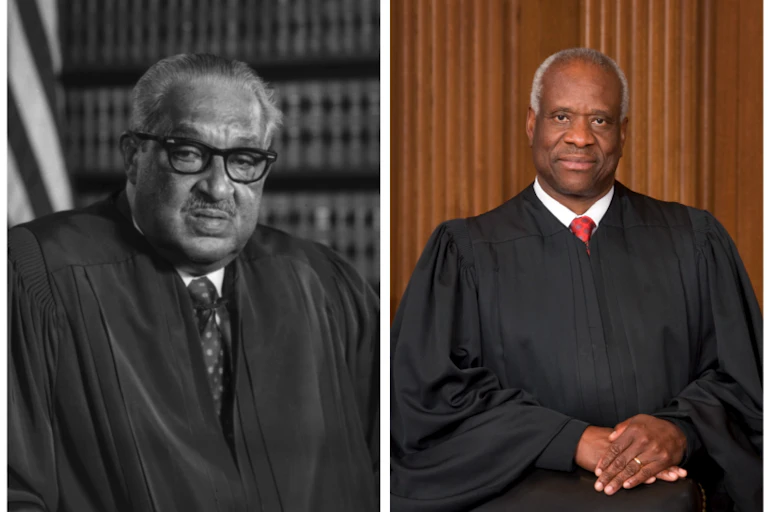 Portraits of two men in judicial robes.