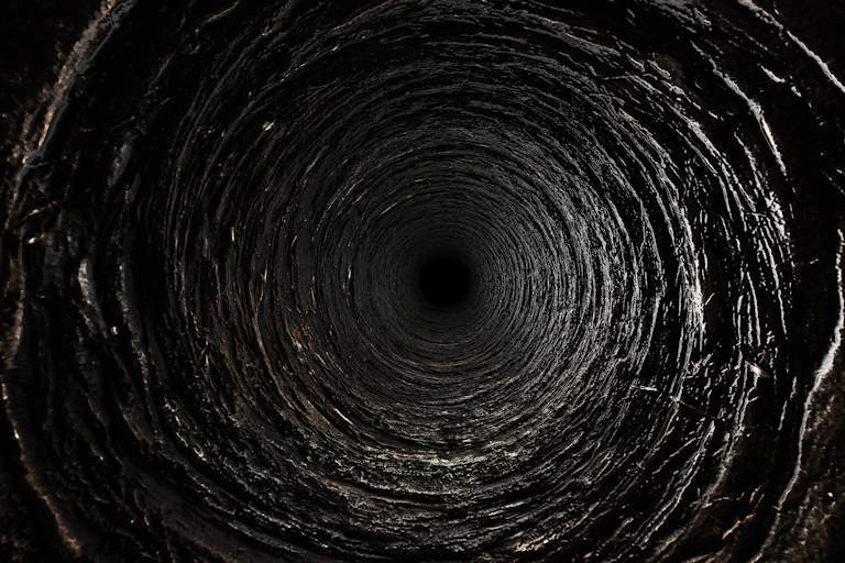 3D Rendering of realistic tunnel and hole