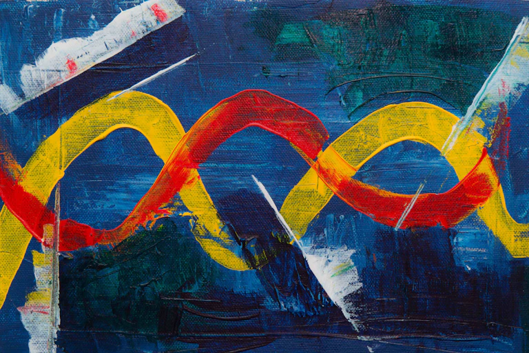 une peinture de double hélice