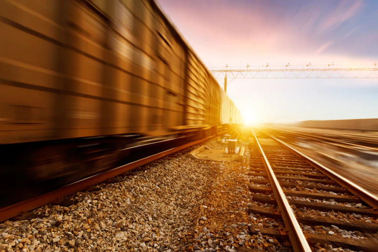 Freight train going past