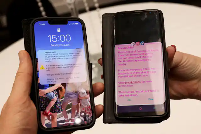 iPhones displaying a 'severe alert' message