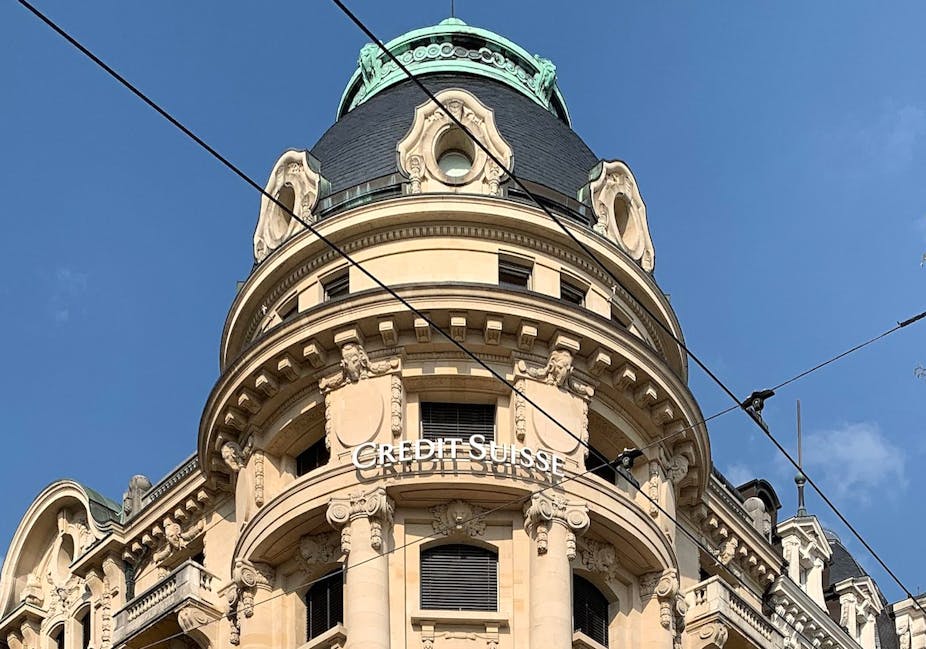 Bâtiment du Crédit Suisse à Lausanne, avril 2019