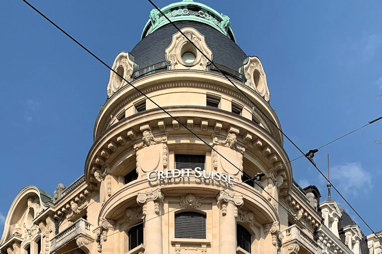 Bâtiment du Crédit Suisse à Lausanne, avril 2019