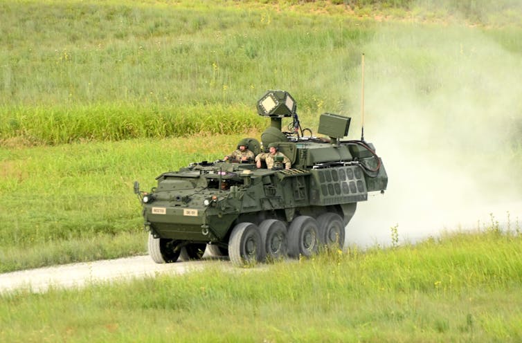 A photo of an armoured vehicle