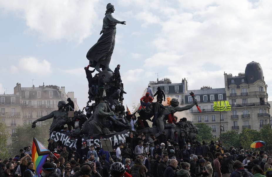 Place de la Nation à Paris lors de la mobilisation du 1er mai 2023.