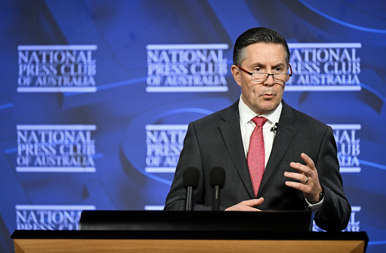 Mark Butler at the National Press Club