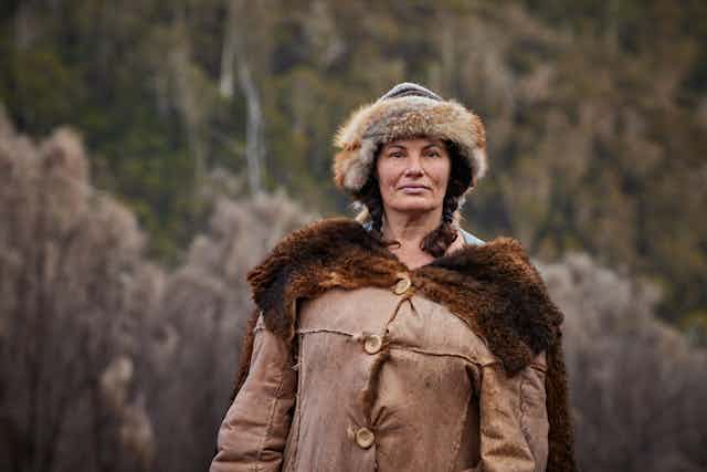 Gina, contestant on Alone Australia, in Tasmanian wilderness