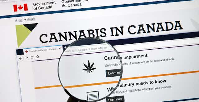 Official government of Canada webpage about cannabis legalization, circa 2018. 