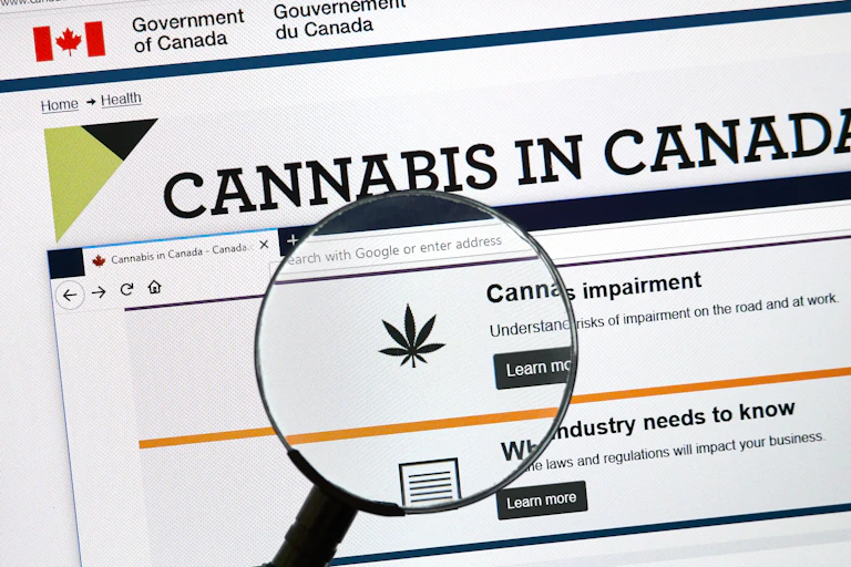 Official government of Canada webpage about cannabis legalization, circa 2018.