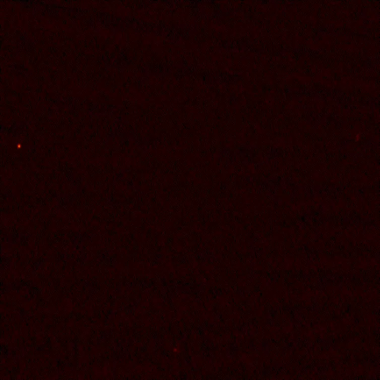 Image of a radio transient switching on and off
