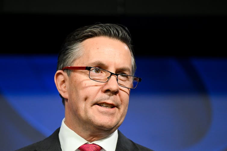 Minister for Health Mark Butler at the National Press Club recently
