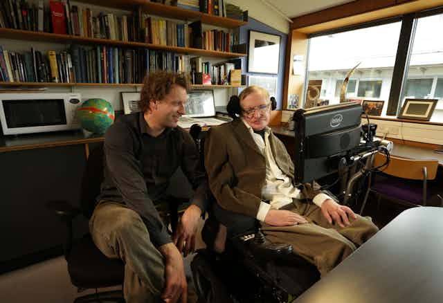 Photo of Hawking and the author. 