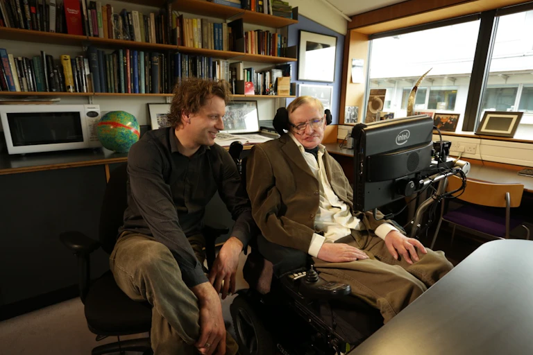 Photo of Hawking and the author.
