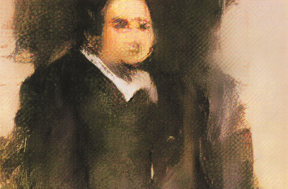 Le portrait d'Edmond de Belamy, œuvre d'art créée par une IA.