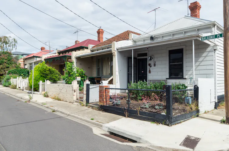 street of old weatherboard houses