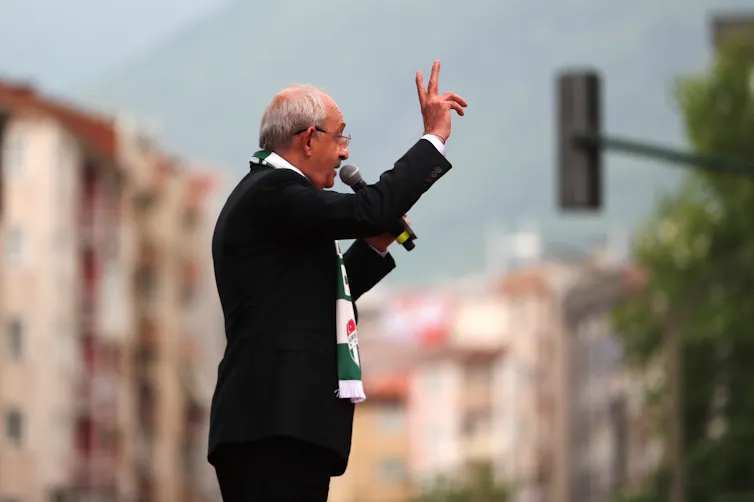Opposition leader Kemal Kilicdaroglu out campaigning