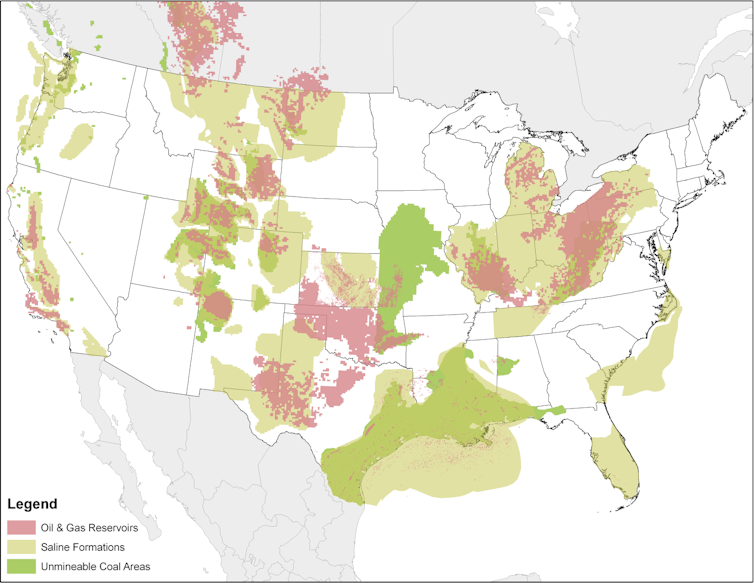 A US map shows reservoirs across the Plains, Southeast and Midwest in particular, as well as the coasts.