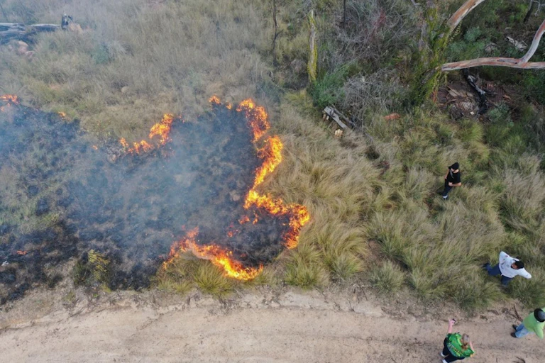 Cool burn on grass