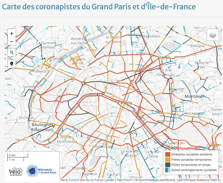 Les aménagements cyclables d’Île-de-France
