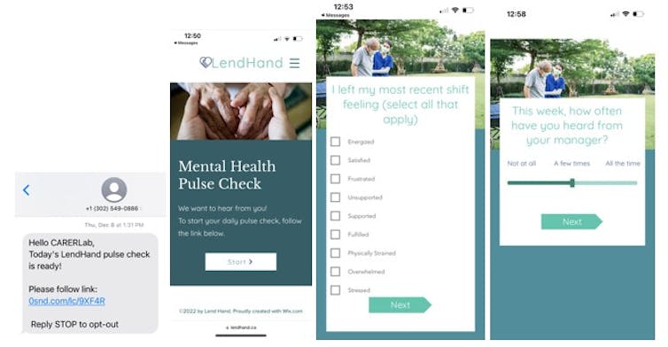 لقطات شاشة لتطبيق هاتف ذكي