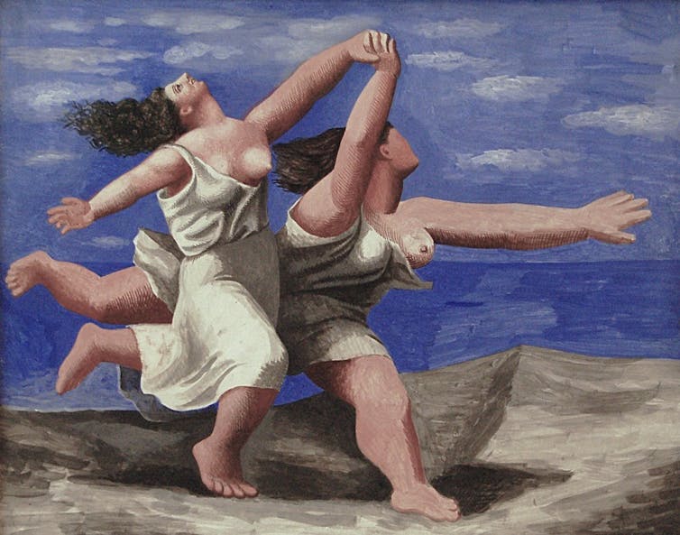 Peinture « Deux femmes courant sur la plage » de Picasso