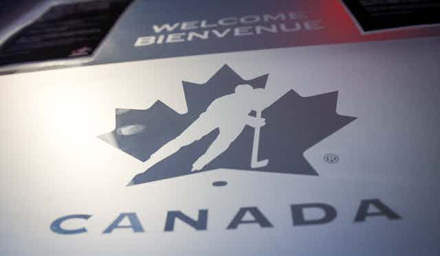 The hockey Canada logo with Canada written below it.