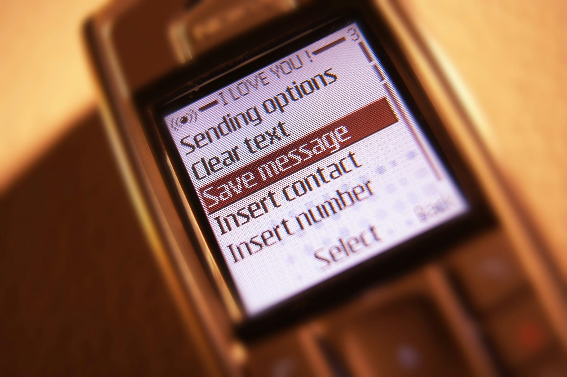 vue d'un téléphone à clapet