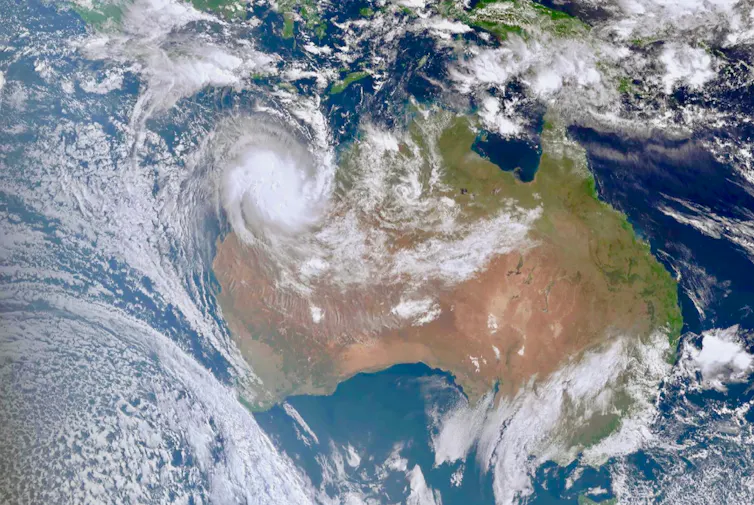 satellite map of Australia