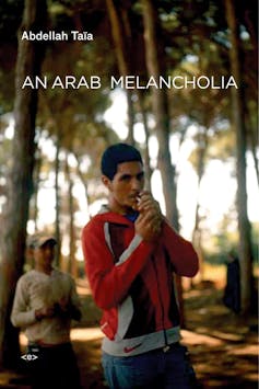 A book cover showing two boys in a forest, the one in the foreground lighting a cigarette.
