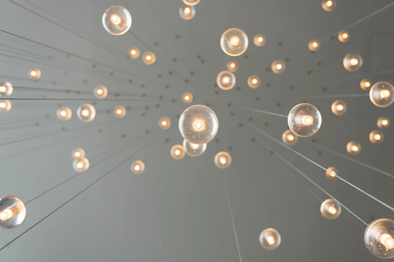 Multiple light bulbs.