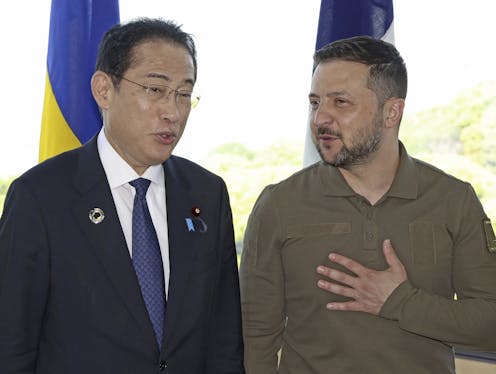 At a G7 summit high on ambition, nuclear disarmament takes a backseat to Zelensky's diplomatic appeals