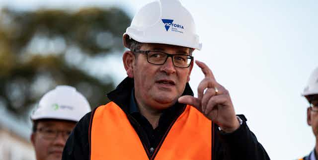 Victorian Premier Daniel Andrews speaks to media during a Suburban Rail Loop press conference in Clayton, Melbourne, Thursday, June 2, 2022.