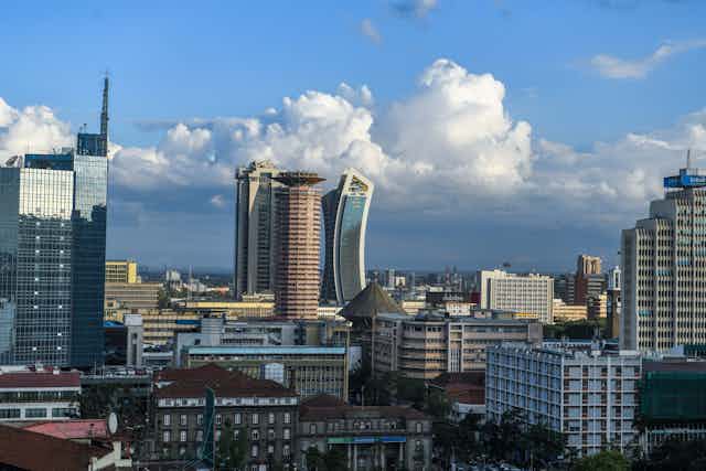 A landscape view of down-town Nairobi