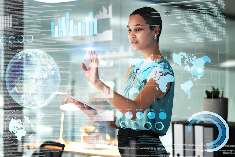 Concept image of a person using an AI system.