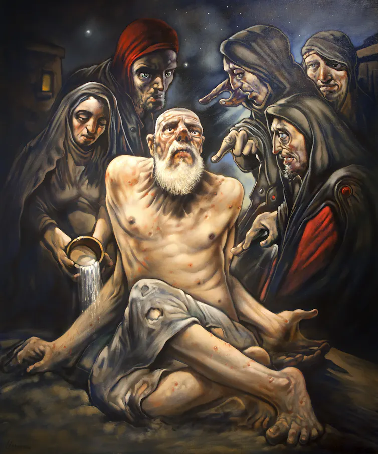 A painting of the biblical figure of Job by Peter Howson.