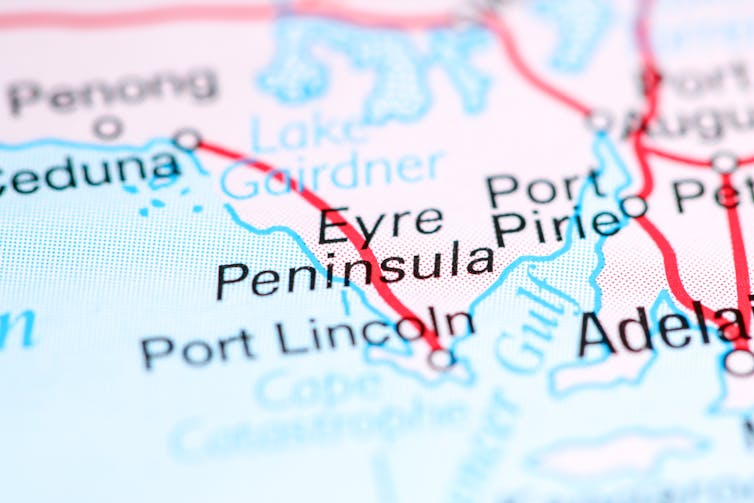 eyre peninsula map
